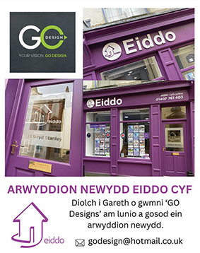poster arwyddion newydd gyda lluniau ohonynt