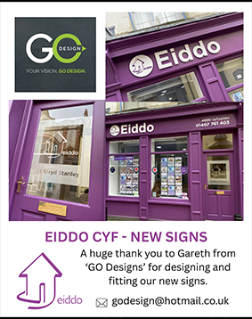 new signs poster with photos of them in place